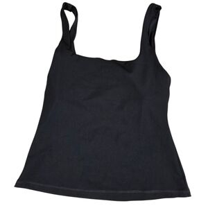 Love & Sports Black Tank Top With Built In Bra Size M